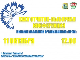 XXXV отчетно-выборная Конференция Минской областной организации организации &quot;Белорусский республиканский союз молодежи»