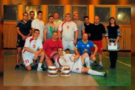 Товарищеский матч по мини-футболу провели команды Борисовского РУВД и Борисовского мясокомбината